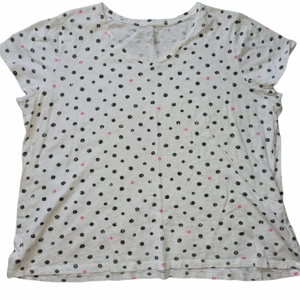 Sonoma Polka Dot Lightweight Tee T Shirt sz 2X